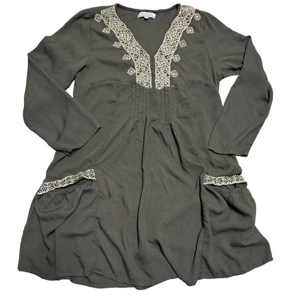 World Market Olive Tunic Dress Size S/M - Picture 1 of 3
